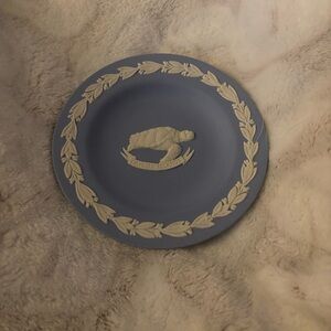 Cream Color on Lavender (Pale Blue) Jasperware by Wedgewood